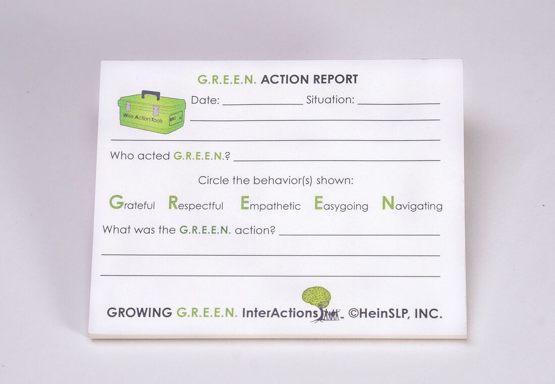 Growing G.R.E.E.N. InterActions Action Report Cards